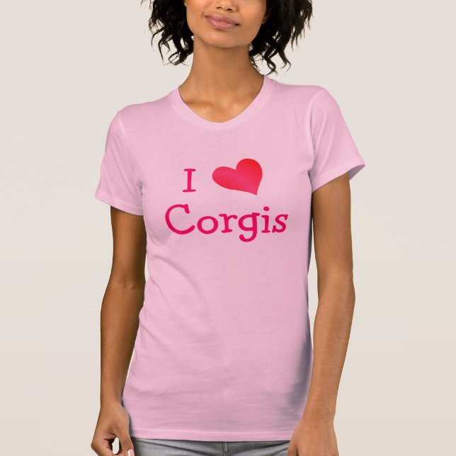 T-shirt J'aime Corgis (Devant)