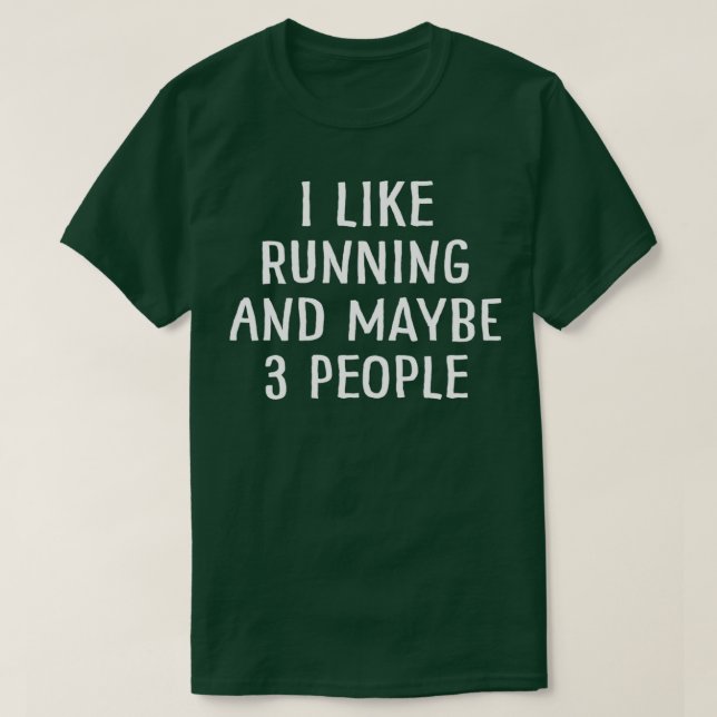 T-shirt J'Aime Courir Et Peut-Être 3 Personnes (2) (Design devant)