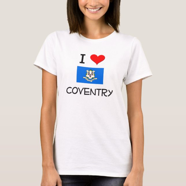 T-shirt J'aime Coventry le Connecticut (Devant)