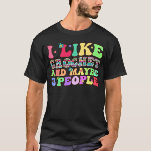T-shirt J'Aime Crochet Et Peut-Être 3 Personnes Super Croc