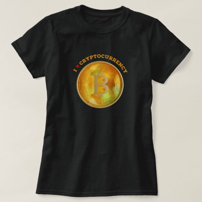 T-shirt J'aime Cryptomonnaie (Design devant)