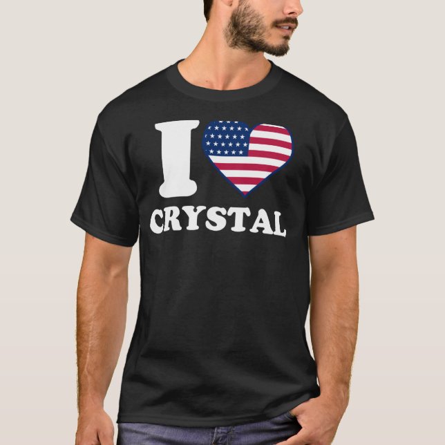 T-shirt J'aime Crystal I heart Crystal (Devant)