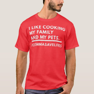 T-shirt J'Aime Cuisine Ma Famille Et Mon Chemise Animaux