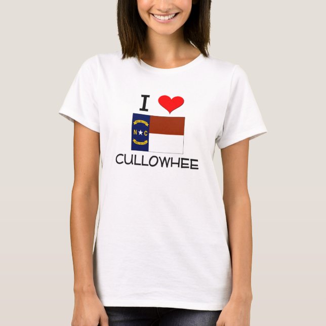 T-shirt J'aime Cullowhee la Caroline du Nord (Devant)