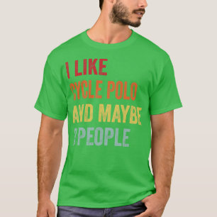 T-shirt J'Aime Cycle Polo Peut-Être 3 Personnes