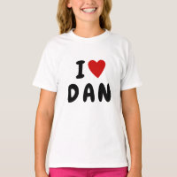 J'aime D A N | Coeur personnalisé NOM DAN DANIEL