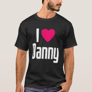 T-shirt J'aime Danny Coeur Rose Je Coeur Danny