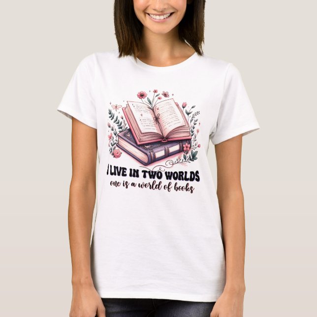 T-shirt J'aime dans deux mondes (Devant)