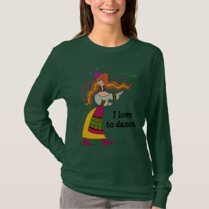T-shirt J'aime danser l'art populaire ukrainien