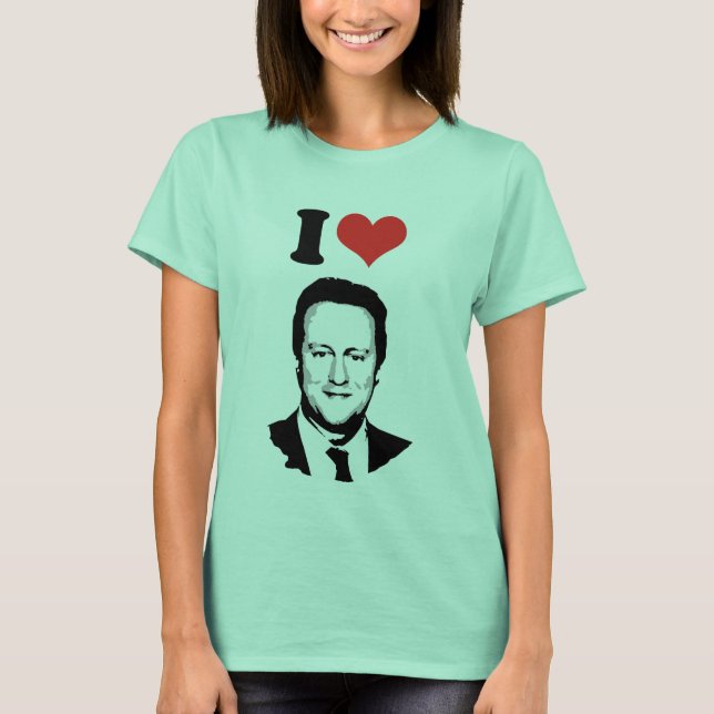 T-shirt J'aime David Cameron (Devant)