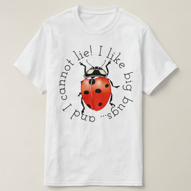 T-shirt J'aime de grands insectes (Design devant)