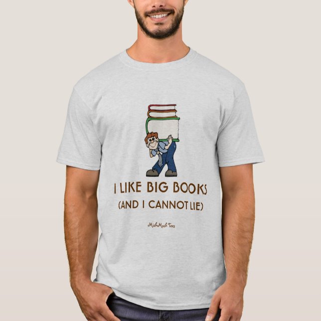 T-shirt J'aime de grands livres (Devant)