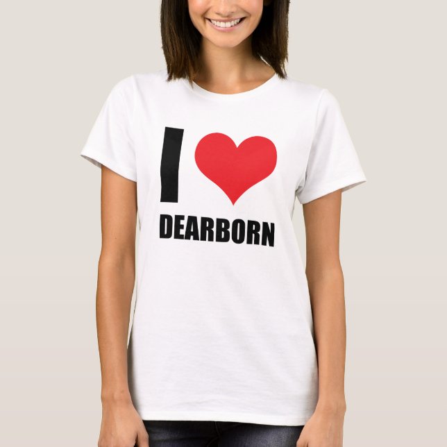 T-shirt J'aime Dearborn (Devant)