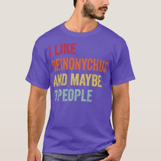 T-shirt J'Aime Deinonychus Peut-Être 3 Personnes
