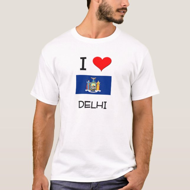 T-shirt J'aime Delhi New York (Devant)
