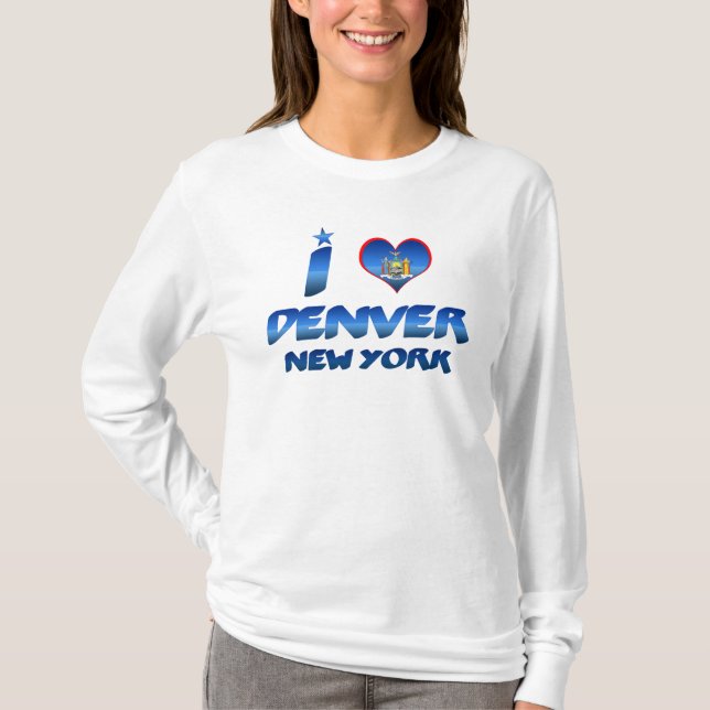 T-shirt J'aime Denver, New York (Devant)