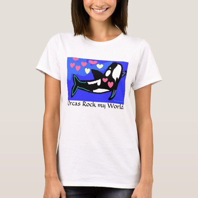 T-shirt J'aime des baleines d'orque (Devant)