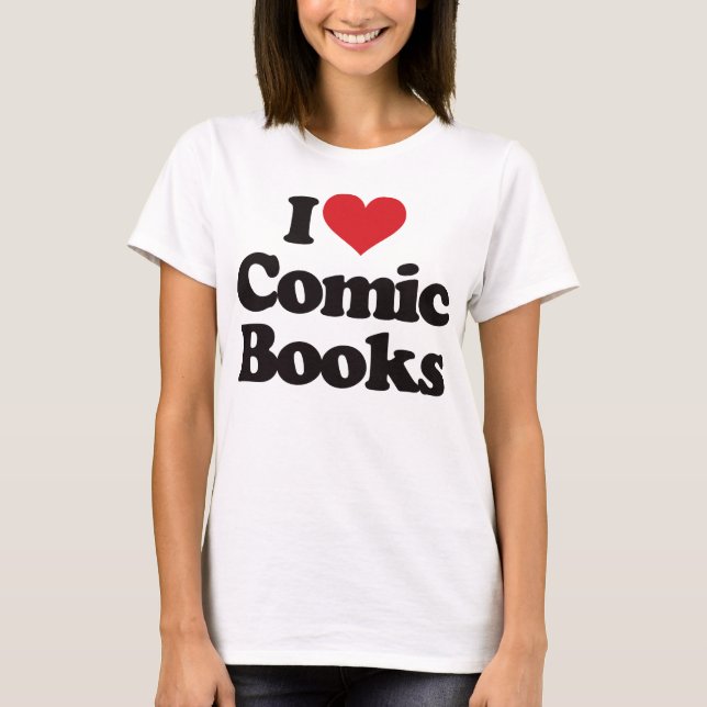 T-shirt J'aime des bandes dessinées (Devant)