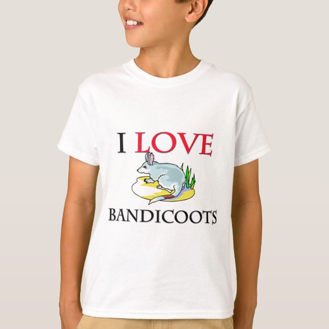 T-shirt J'aime des Bandicoots (Devant)