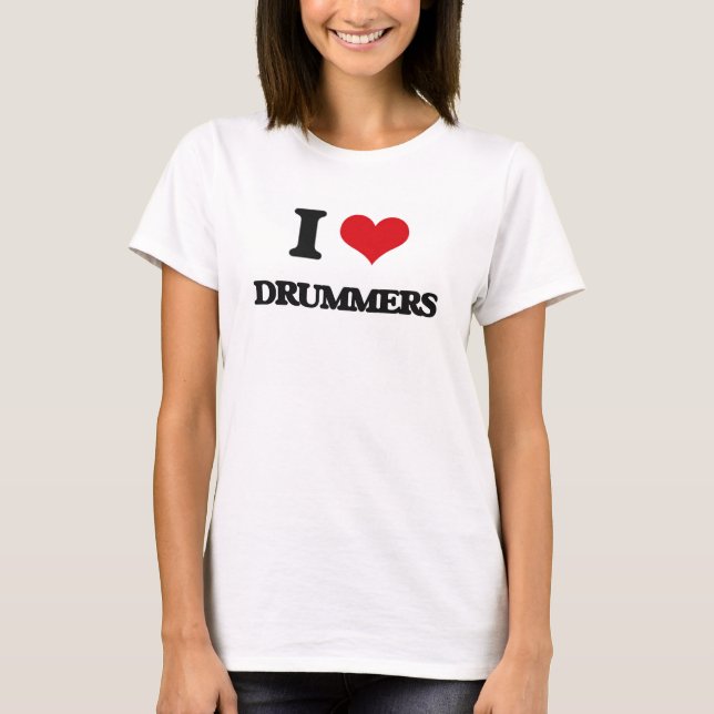 T-shirt J'aime des batteurs (Devant)