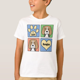 T-shirt J'aime des beagles
