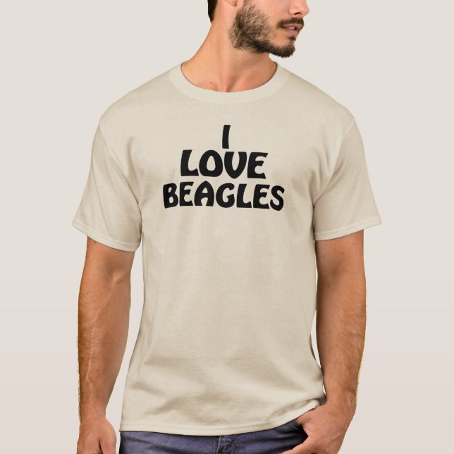 T-shirt J'aime des beagles (Devant)