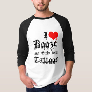 T-shirt J'aime des boissons alcoolisées et des filles ave