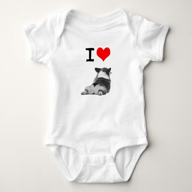 T-shirt J'aime des bouts de corgi (Devant)