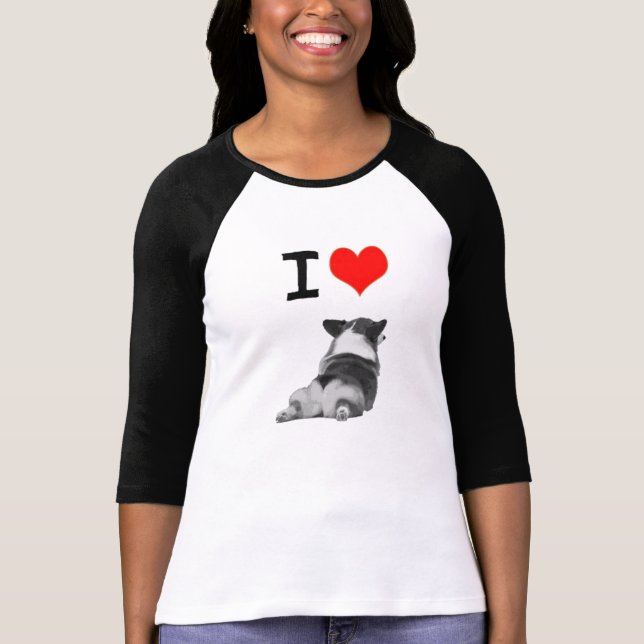 T-shirt J'aime des bouts de corgi (Devant)