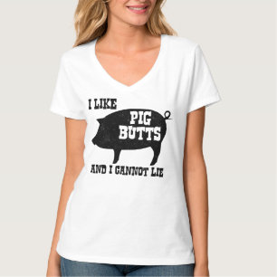 T-shirt J'aime des bouts de porc et je ne peux pas me
