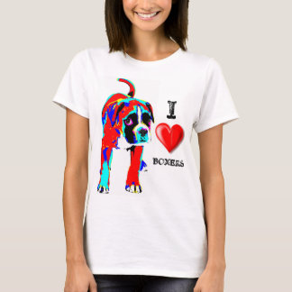 T-SHIRT J'AIME DES BOXEURS - CHIENS