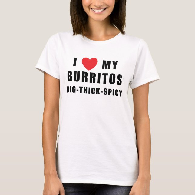 T-shirt J'aime des Burritos (Devant)