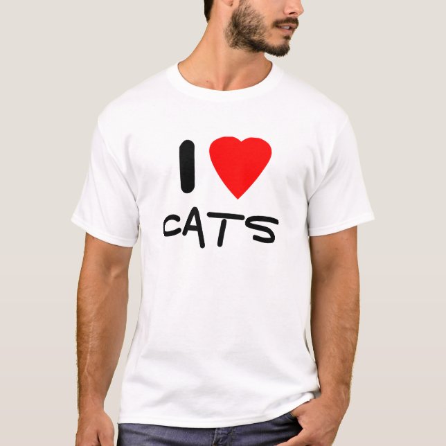 T-shirt J'aime des chats (Devant)