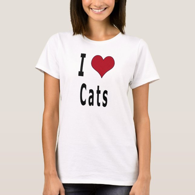 T-shirt J'aime des chats (Devant)