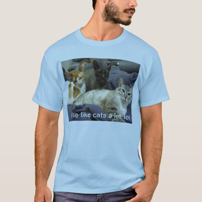 T-shirt J'aime des chats (Devant)