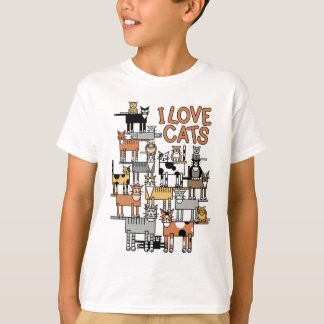 T-SHIRT J'AIME DES CHATS