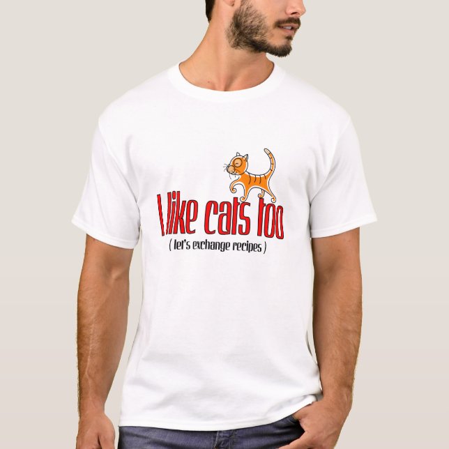 T-shirt J'aime des chats aussi (Devant)