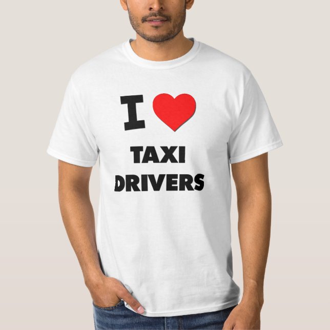 T-shirt J'aime des chauffeurs de taxi (Devant)