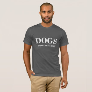 T-SHIRT J'AIME DES CHIENS, LES GENS SUCE