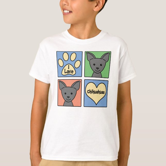 T-shirt J'aime des chiwawas (Devant)