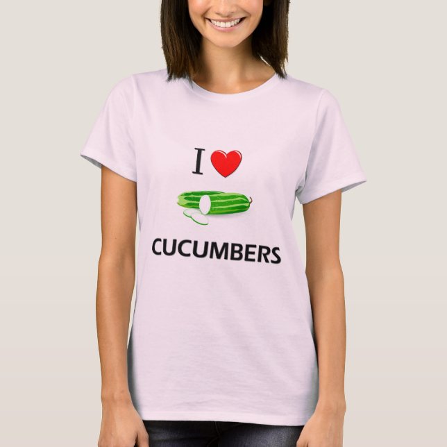 T-shirt J'aime des concombres (Devant)