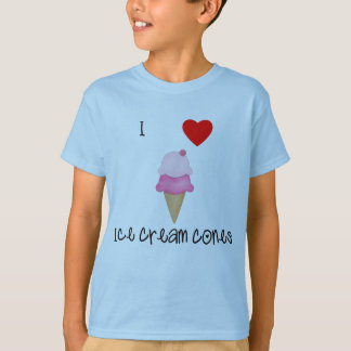 T-shirt J'aime des cornets de crème glacée