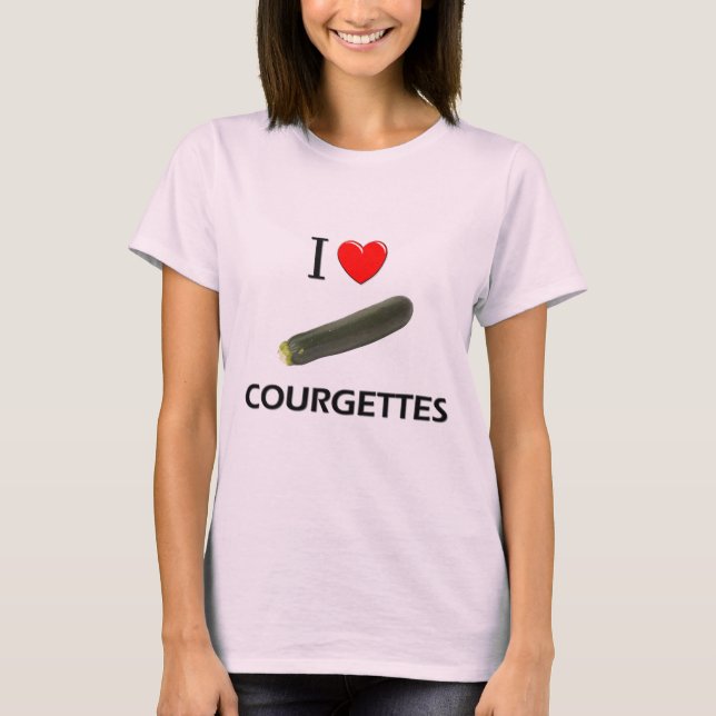 T-shirt J'aime des courgettes (Devant)