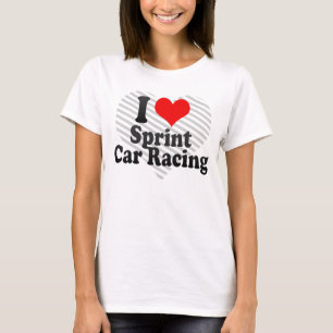 T-shirt J'aime des courses d'automobiles de sprint