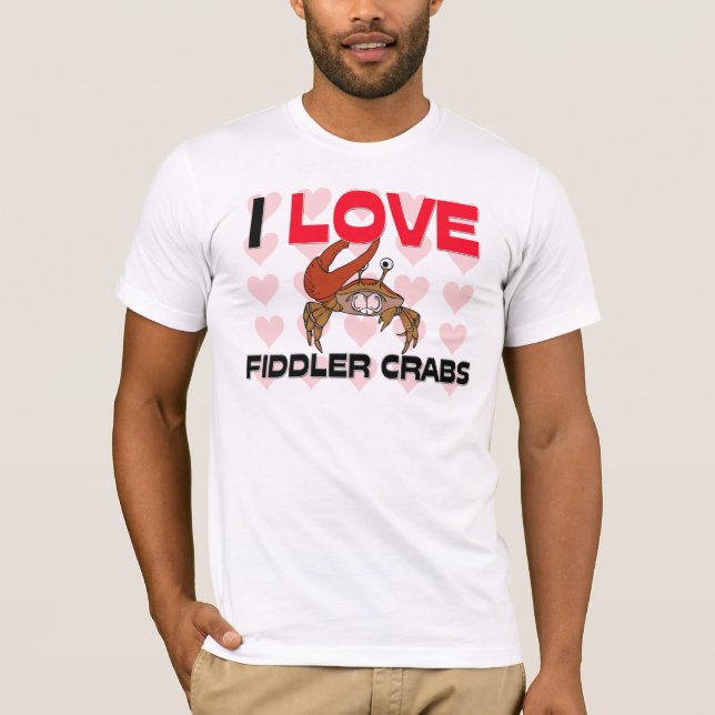 T-shirt J'aime des crabes de violoneur (Devant)