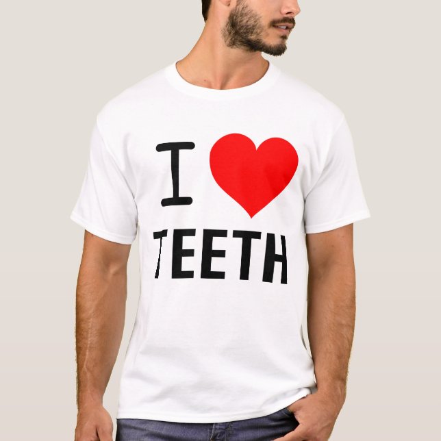 T-SHIRT J'AIME DES DENTS (Devant)