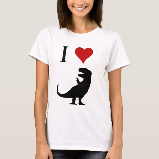 T-shirt J'aime des dinosaures - T-Rex (Devant)