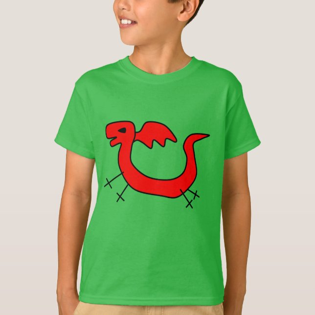 T-shirt J'aime des dragons ! La pièce en t des enfants (Devant)