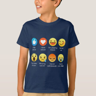 T-shirt J'aime des énonciations drôles d'émoticône du