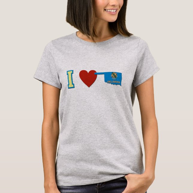 T-shirt J'aime des femmes de l'Oklahoma (Devant)